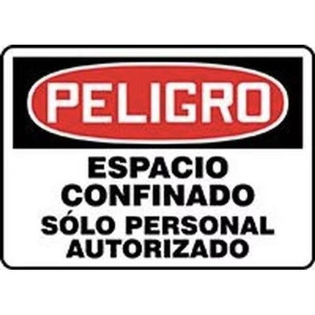 Accuform OSHA DANGER SAFETY SIGN CONFINED SHMCSP141XP SHMCSP141XP